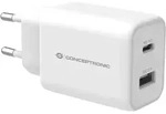 CONCEPTRONIC 2-Port 33W USB PD-PPS-Ladeger&auml;t QC 3.0 wei&szlig;