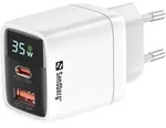 SANDBERG 2in1 Charger 1xUSB-A 1xUSB-C 35W wei&szlig;