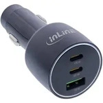 INLINE USB KFZ Stromadapter Power Delivery, 2x USB-C + QC 3,0 USB-A, schwarz