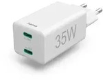 HAMA Schnellladeger&auml;t 2x USB-C PD/Qualcomm Mini-Ladeger&auml;t 35W wei&szlig;