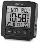 HAMA Digitaler Funkwecker "Rhodos", LCD, Schwarz