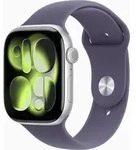 APPLE Watch Series 11 GPS + Cellular 46mm Silber Aluminium Case mit Purpurne Nebel