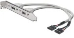 DIGITUS USB Slotblechkabel, 2x Typ A - 2x5pin IDC, Bu/Bu,0.25m, USB 2.0 kompatibel,