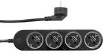 SHELLY Powerstrip 4-fach schwarz, 3500W, Smart Steckdosenleiste