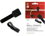 Label-The-Cable LTC Wall Straps Klett-Kabelhalter 10er Set schwarz