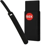 Label-The-Cable LTC PRO Basic Straps, Klett Kabelbinder, schwarz, 50er Pack