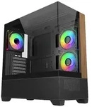 COOLER Master Elite 690 Wood Black, schwarz/braun, Glasfenster