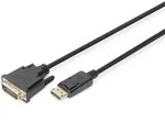 DIGITUS DisplayPort Adapterkabel, Typ DP - DVI (24+1) St/St, 2.0m, m/Verrieg., Full