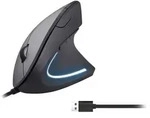 EQUIP Vertical Ergonomic Wired Mouse schwarz, USB