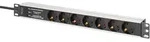 DIGITUS 1U Alu PDU, Rackmount.,7x Safety outlet,1x outlet 16A,230VAC,50/60Hz,Surge
