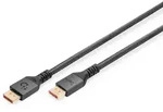 DIGITUS Premium DisplayPort Anschlusskabel, Typ DP St/St, 2.0m, Alu Geh&auml;use, UHD 8K,
