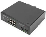 DIGITUS Industrieller Gigabit Ethernet PoE+ Switch 4-Port PoE + 2-Port SFP, 802.3at,