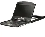 ATEN CL3100NX DE Kurze Tiefe Single Rail 18,5"-LCD Konsole (USB, VGA), DE-Layout