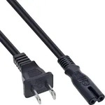 INLINE Netzkabel, Netzstecker USA auf Euro 8 C7 Stecker, 0,5m