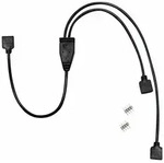 Inter-Tech RGB Y-Adapter Kabel 48cm, schwarz, 2-fach