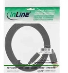 INLINE USB 2,0 Flachkabel Verl&auml;ngerung, A Stecker / Buchse, schwarz, Kontakte...