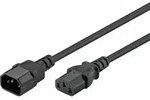 GOOBAY Kaltger&auml;te Verl&auml;ngerung, 2 m, Schwarz, 2 m - Ger&auml;testecker C14