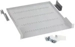19" Fachboden perforiert, 1HE, 450mm, 40kg, Triton RAC-UP-450-A1, lichtgrau
