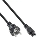 INLINE Netzkabel f&uuml;r Notebook, 3pol Kupplung, schwarz, 0,3m