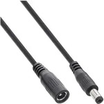 INLINE Verl&auml;ngerungskabel, DC Stecker 5,5x2,1mm, schwarz, 1m