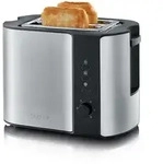 SEVERIN AT 2589 Automatik-Toaster, Kaltwand, R&ouml;stelektronik, schwarz-Edelstahl