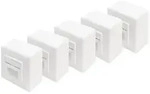 DIGITUS CAT 6 Anschlussdose, geschirmt, 2x RJ45 8P8C, LSA, Reinwei&szlig;, Aufputz, Set= 5