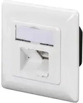 DIGITUS CAT 6A Klasse EA Anschlussdose, geschirmt, 2x RJ45 LSA, reinwei&szlig;, Aufputz,