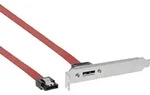 INLINE eSATA Slotblech, eSATA Buchse extern auf intern SATA Stecker, 0,5m