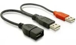 DELOCK USB 2.0-Y-Kabel, 2x A/A Stecker