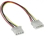 INLINE Strom Verl&auml;ngerung intern, 13,34cm (5,25") 4pol Stecker / Buchse, 1m