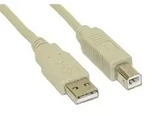 INLINE USB 2,0 Kabel, A an B, beige, 10m