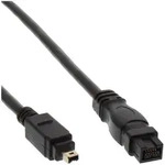 INLINE FireWire Kabel, IEEE1394 4pol Stecker zu 9pol Stecker, schwarz, 1m