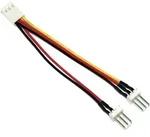 INLINE L&uuml;fter Adapterkabel, 3pol Molex Buchse an 2x 3pol Molex Stecker