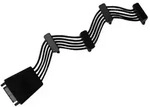 SILVERSTONE CP06-E4, SATA Adapter Kabel, 1 auf 4 SATA Stecker (Super Flexibel), 2x