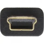 INLINE USB 2,0 Flachkabel, USB A Stecker an Mini-B Stecker (5pol,), schwarz, 5m