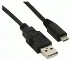 INLINE Micro-USB 2,0 Kabel, USB-A Stecker an Micro-B Stecker, schwarz, 2m