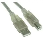 INLINE USB 2,0 Kabel, A an B, transparent, 7m