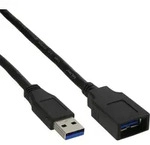 INLINE USB 3,0 Kabel, A Stecker / Buchse, schwarz, 1m