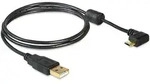 DELOCK USB 2.0 Kabel A/Micro-B 1m, gewinkelt 90