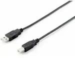 EQUIP USB Kabel 2.0 A-B St/St 1.8m schwarz Polybeutel