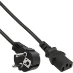 INLINE Netzkabel, Schutzkontakt gewinkelt/C13 St, 10m, Kaltger&auml;testecker C13