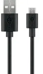 GOOBAY Micro USB Lade- und Synchronisationskabel, 1 m, Schwarz - f&uuml;r