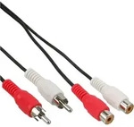 INLINE Cinch Verl&auml;ngerung, 2x Cinch, Stecker / Buchse, 20m