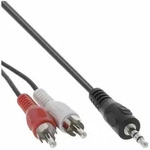 INLINE Cinch/Klinke Kabel, 2x Cinch St/3,5mm Klinke St, 7m Stecker, 7m
