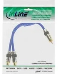 INLINE Cinch-Y-Kabel, 1x Cinch St / 2x Cinch Bu, 0,25m