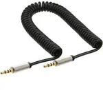 INLINE Slim Audio Spiralkabel Klinke 3,5mm ST/ST, 0,5m Stereo, 4-polig