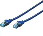 DIGITUS CAT 5e SF-UTP Patchkabel, L&auml;nge 1 m, Blau Farbe Blau
