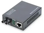 DIGITUS Gigabit Medienkonverter, Multimode ST Stecker, 850nm, bis zu 0.5km