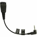 JABRA GN Anschlusskabel QD 2,5mm Klinke gewinkelter Plug 15cm zB fuer Panasonic GB500