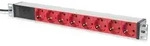 DIGITUS Professional Aluminium PDU mit Vorsicherung, rot, 8-fach, 2m, 1HE, 10A